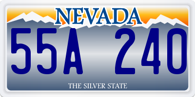 NV license plate 55A240