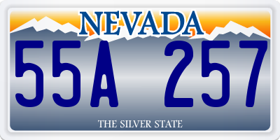 NV license plate 55A257