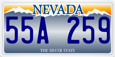 NV license plate 55A259
