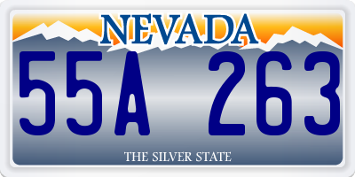 NV license plate 55A263
