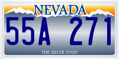 NV license plate 55A271