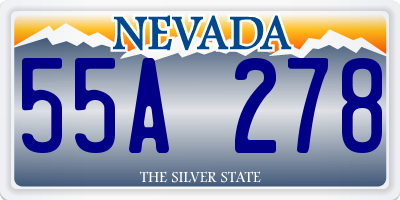 NV license plate 55A278