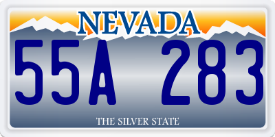 NV license plate 55A283