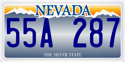 NV license plate 55A287
