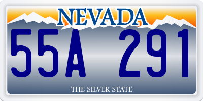 NV license plate 55A291