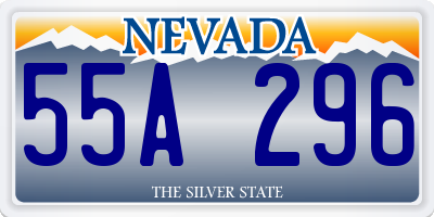 NV license plate 55A296