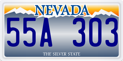 NV license plate 55A303