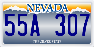 NV license plate 55A307