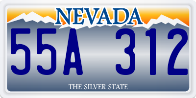 NV license plate 55A312