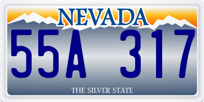 NV license plate 55A317