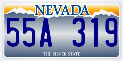 NV license plate 55A319