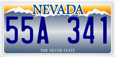 NV license plate 55A341