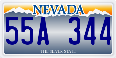 NV license plate 55A344