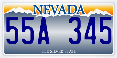 NV license plate 55A345