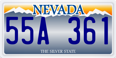 NV license plate 55A361