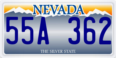 NV license plate 55A362
