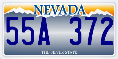 NV license plate 55A372