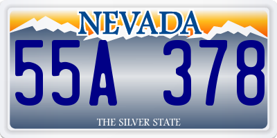 NV license plate 55A378