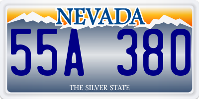 NV license plate 55A380