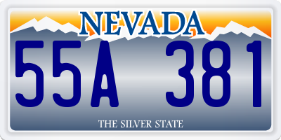 NV license plate 55A381