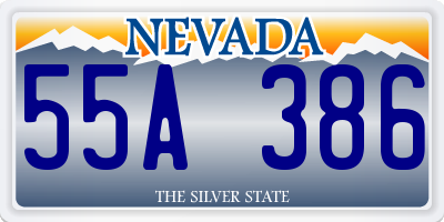 NV license plate 55A386