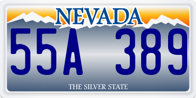 NV license plate 55A389