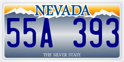 NV license plate 55A393