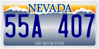 NV license plate 55A407