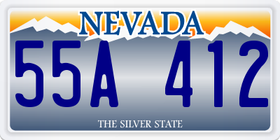 NV license plate 55A412