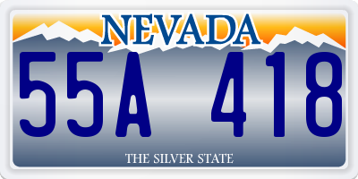 NV license plate 55A418