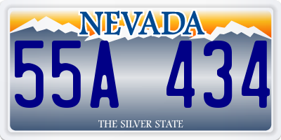 NV license plate 55A434