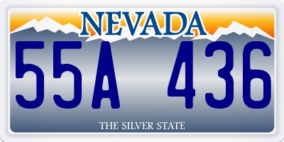 NV license plate 55A436