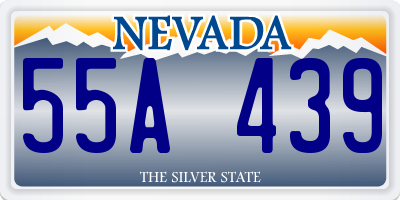 NV license plate 55A439