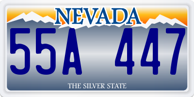 NV license plate 55A447