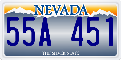 NV license plate 55A451