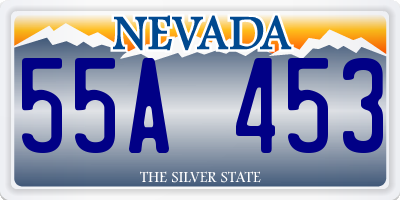 NV license plate 55A453