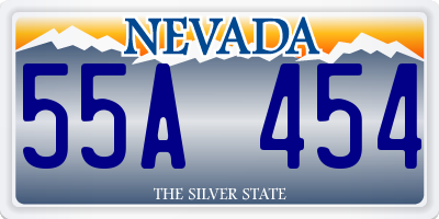 NV license plate 55A454
