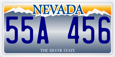 NV license plate 55A456