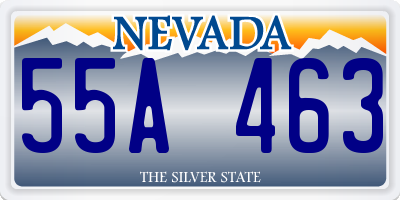 NV license plate 55A463