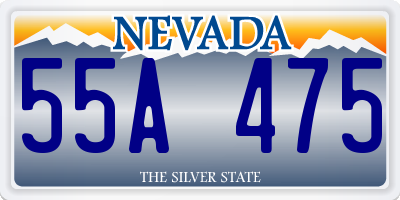 NV license plate 55A475
