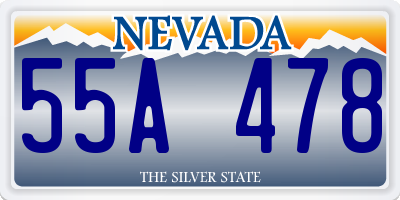 NV license plate 55A478