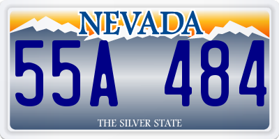 NV license plate 55A484
