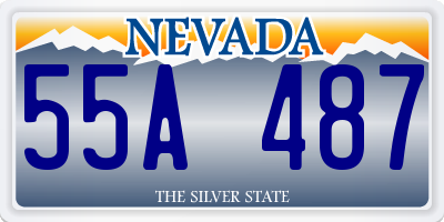NV license plate 55A487