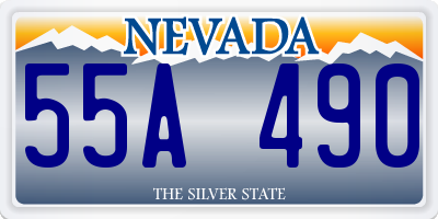NV license plate 55A490