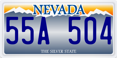 NV license plate 55A504
