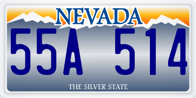NV license plate 55A514