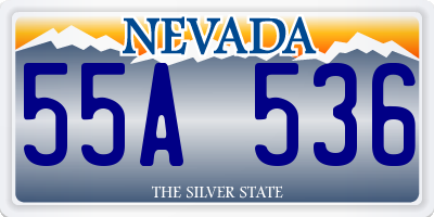 NV license plate 55A536