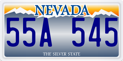 NV license plate 55A545