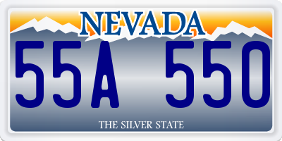 NV license plate 55A550