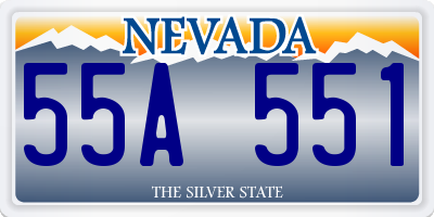 NV license plate 55A551
